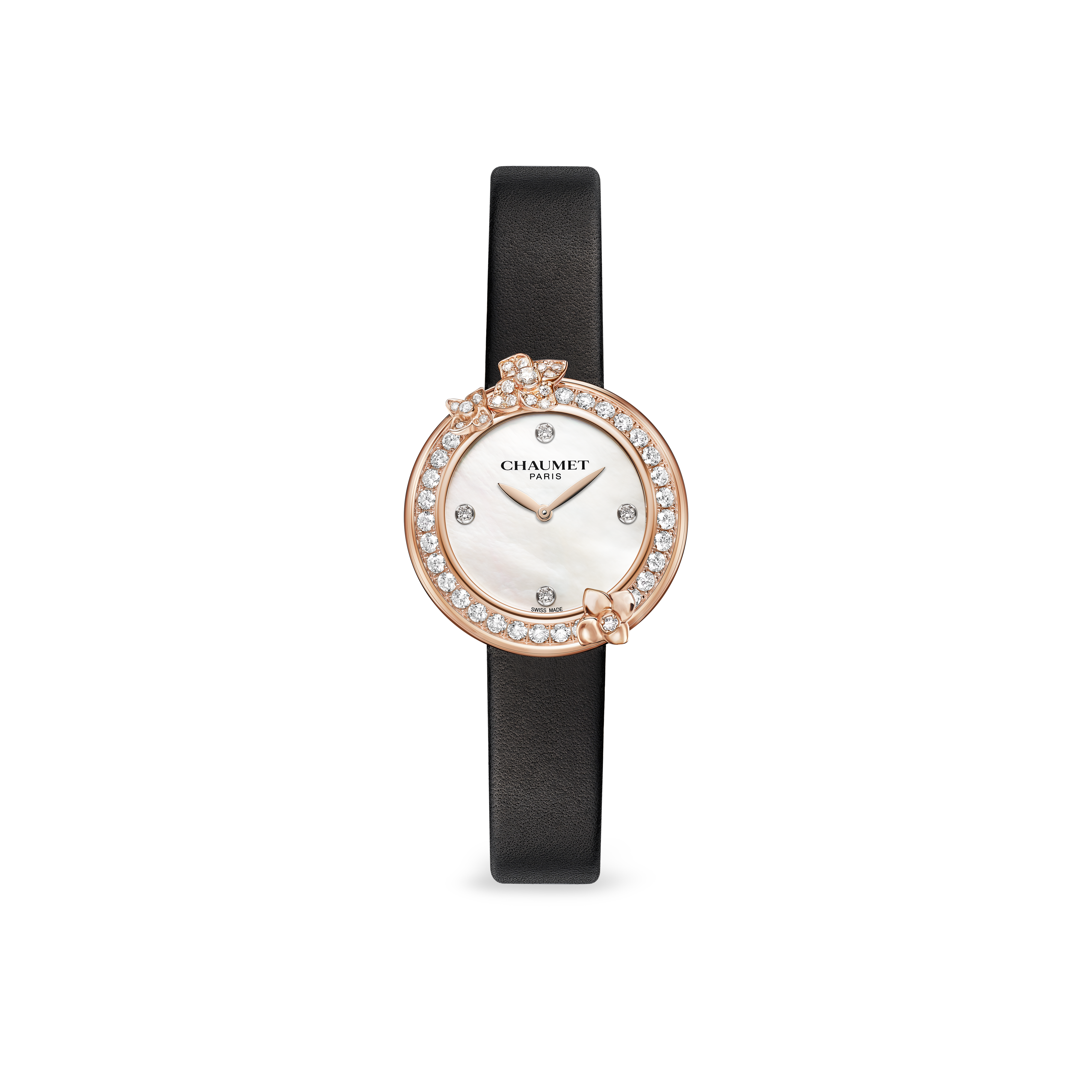 稼働 CHAUMET 腕時計 3Pダイヤモンド レディース レザー 3223 レディース ウォッチ レザーまたはサテンストラップ | ラグジュアリー