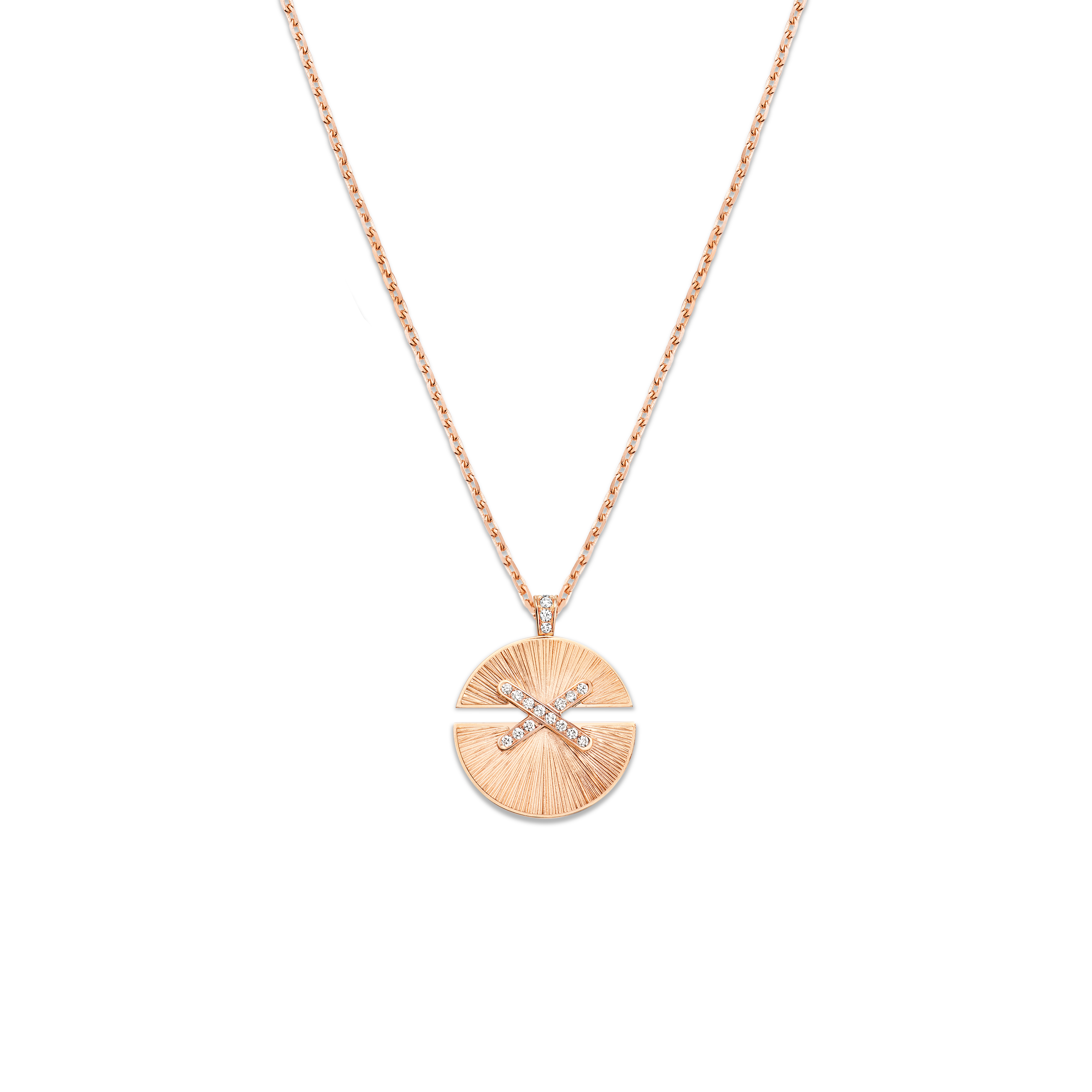 Pendentif en or rose, moyen modèle, diamants LIENS Or rose Diamant - 084646  | Chaumet FR
