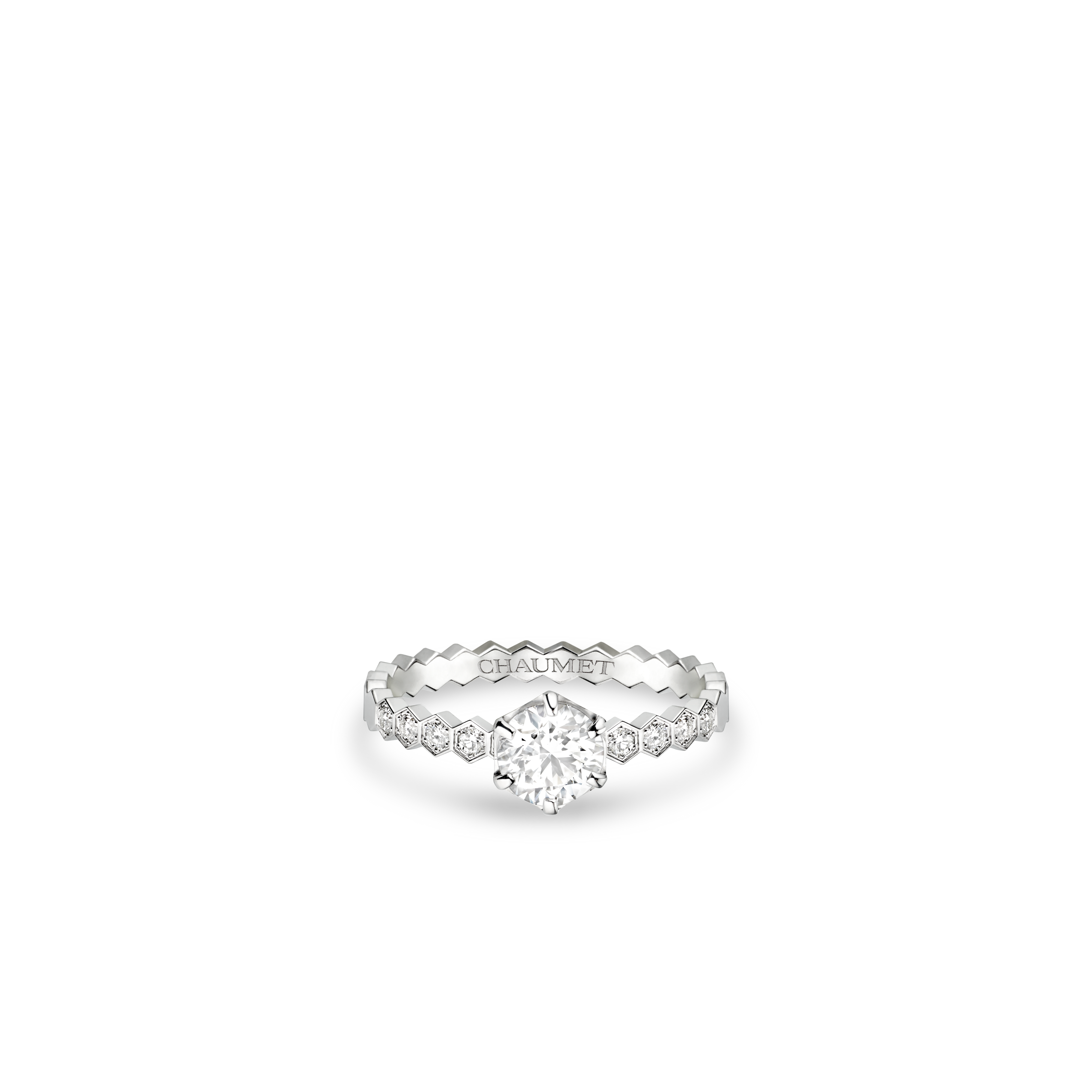 ち*︎様 CHAUMET BEE DE CHAUMET リング YG 7号　47 White gold solitaire, 0.70 carat diamond, diamonds BEE DE CHAUMET