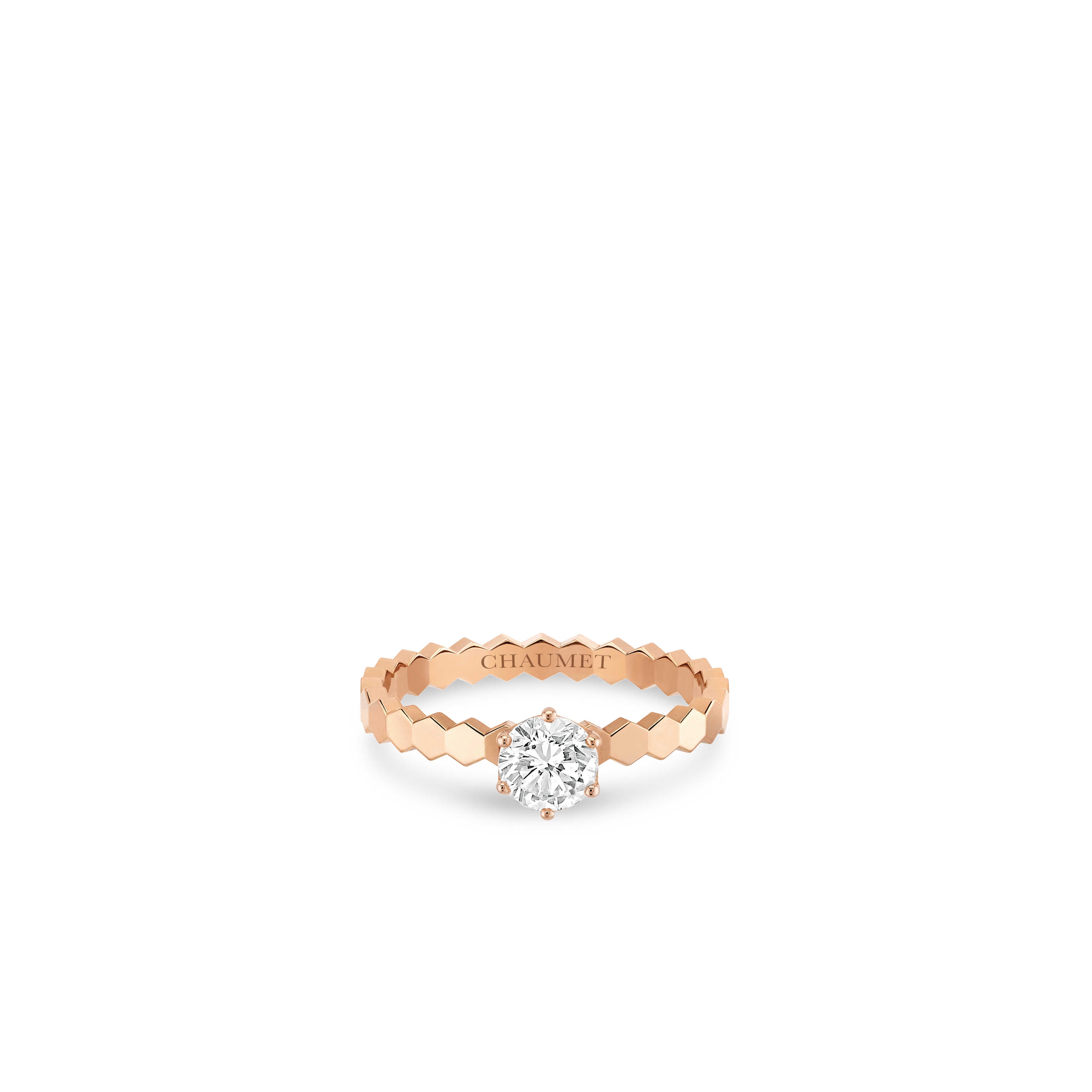 ソリテールリング、ピンクゴールド、ダイヤモンド（0.50ct） ビー ドゥ