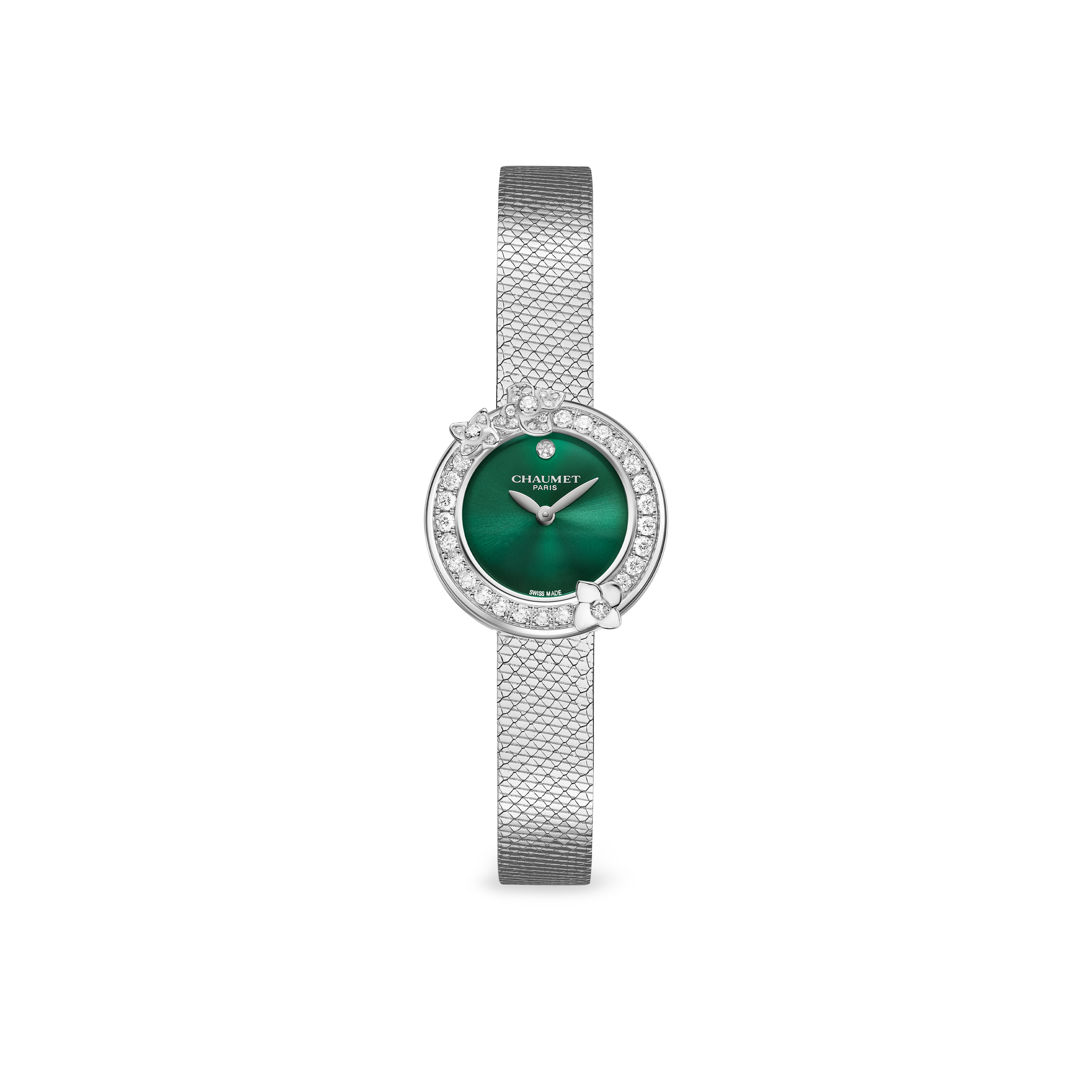 （新品・未開封）GEMMOVE GEMKOCH POT 16cm Steel watch, diamonds HORTENSIA Stainless Steel Diamond - W85411