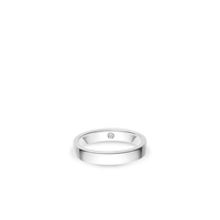Platinum wedding band 3.5mm, diamond