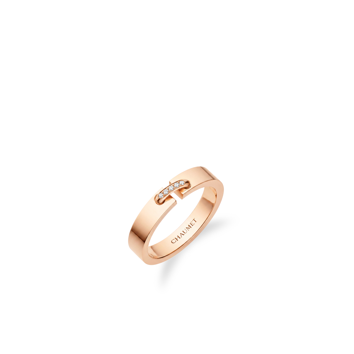CHAUMET - Liens - 戒指 - 4毫米18K玫瑰金戒指，鑽石 - 080542