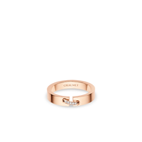 Bague en or rose 4mm, diamants