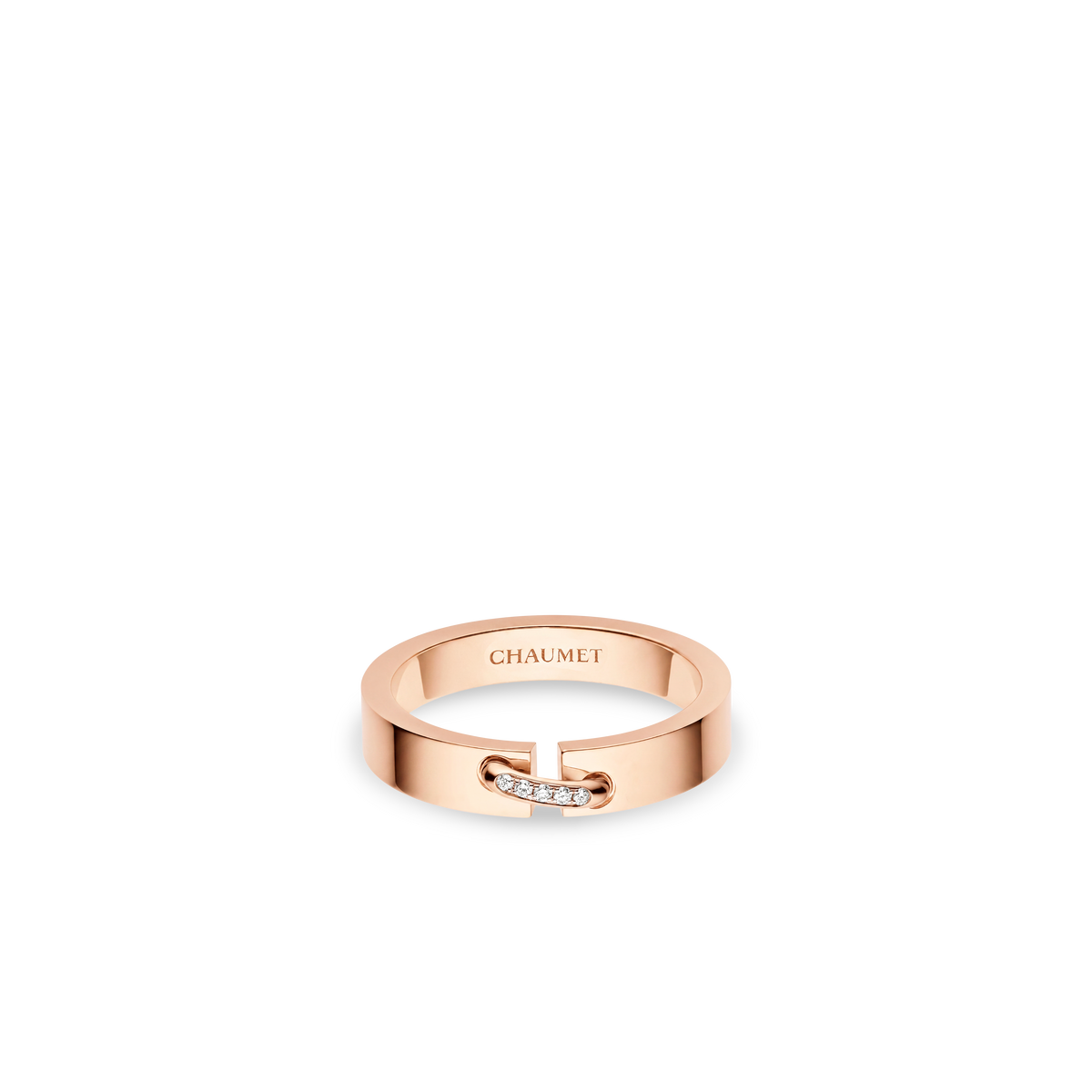 CHAUMET - Liens缘系·一生 - 戒指 - 玫瑰金戒指4毫米，钻石 - 080542