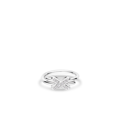 CHAUMET - LIENS - RING - White gold ring 2mm, diamonds - 081240