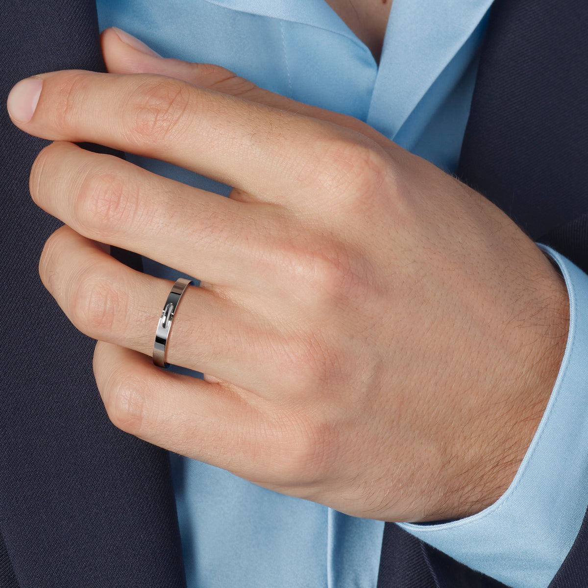CHAUMET - LIENS - RING - Platinum ring 3mm - 081684