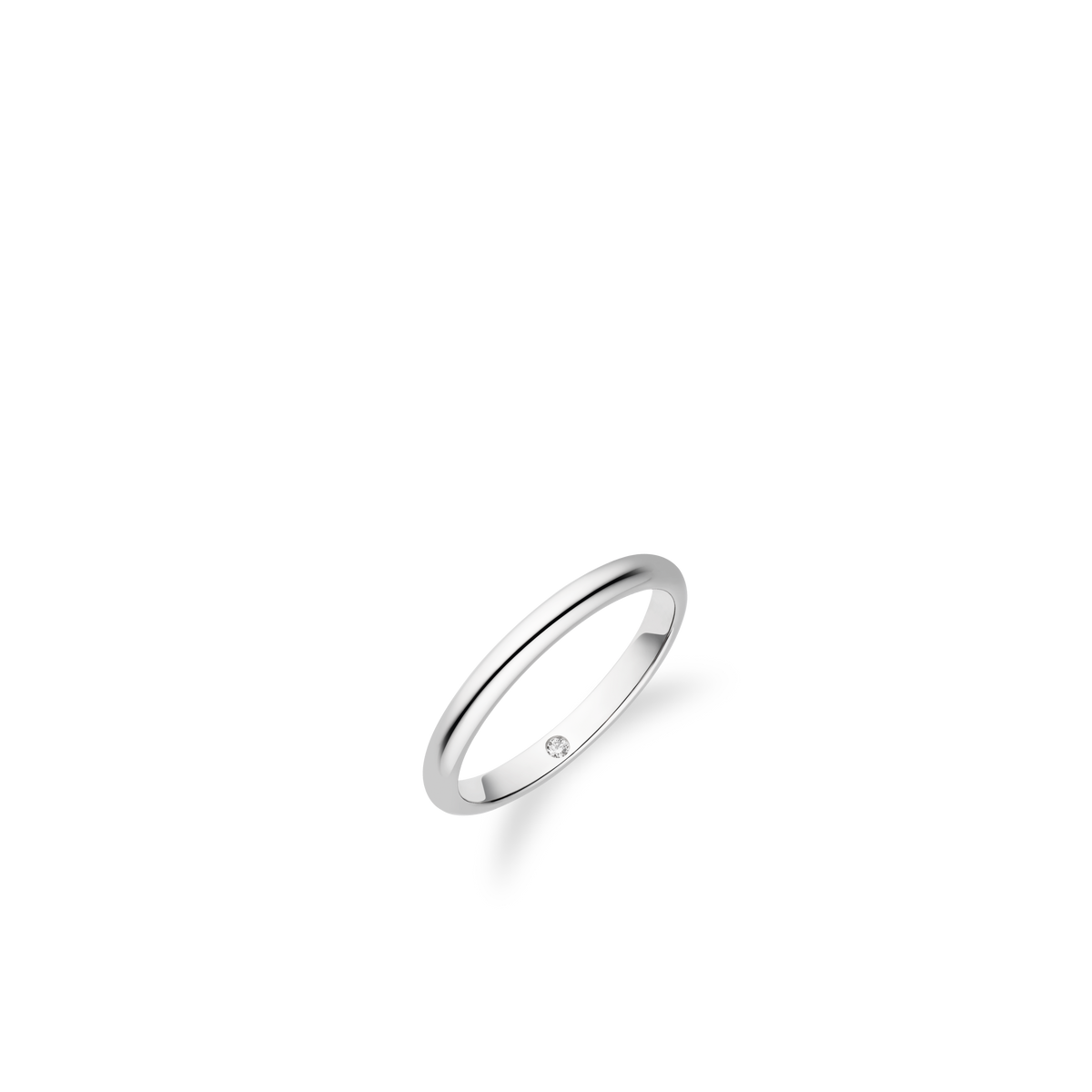 CHAUMET - لي إيترنال دو شوميه - خاتم - محبس زواج من البلاتينيوم 2 مم، حجر ألماس - 081779