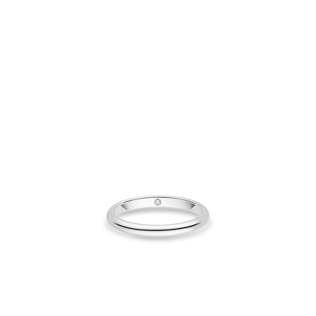 CHAUMET - لي إيترنال دو شوميه - خاتم - محبس زواج من البلاتينيوم 2 مم، حجر ألماس - 081779