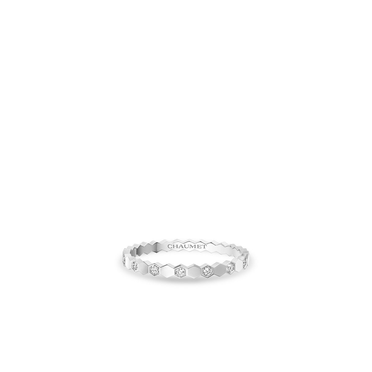 CHAUMET - Bee de Chaumet蜂格 - 戒指 - 白金戒指2.5毫米，钻石 - 081890