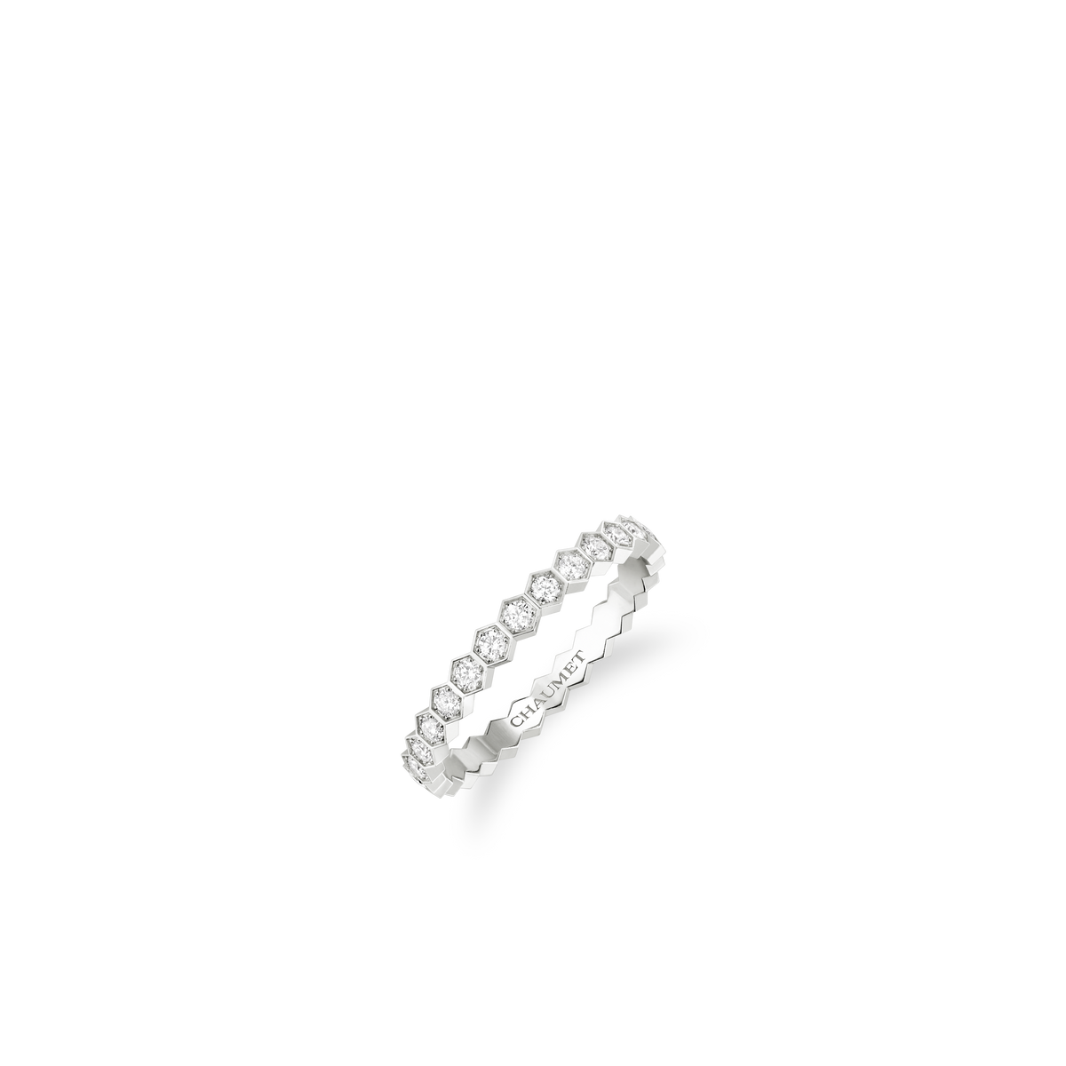 CHAUMET - Bee de Chaumet蜂格 - 戒指 - 白金戒指2.5毫米，钻石 - 081891