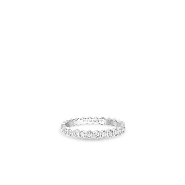 CHAUMET - Bee de Chaumet蜂格 - 戒指 - 白金戒指2.5毫米，钻石