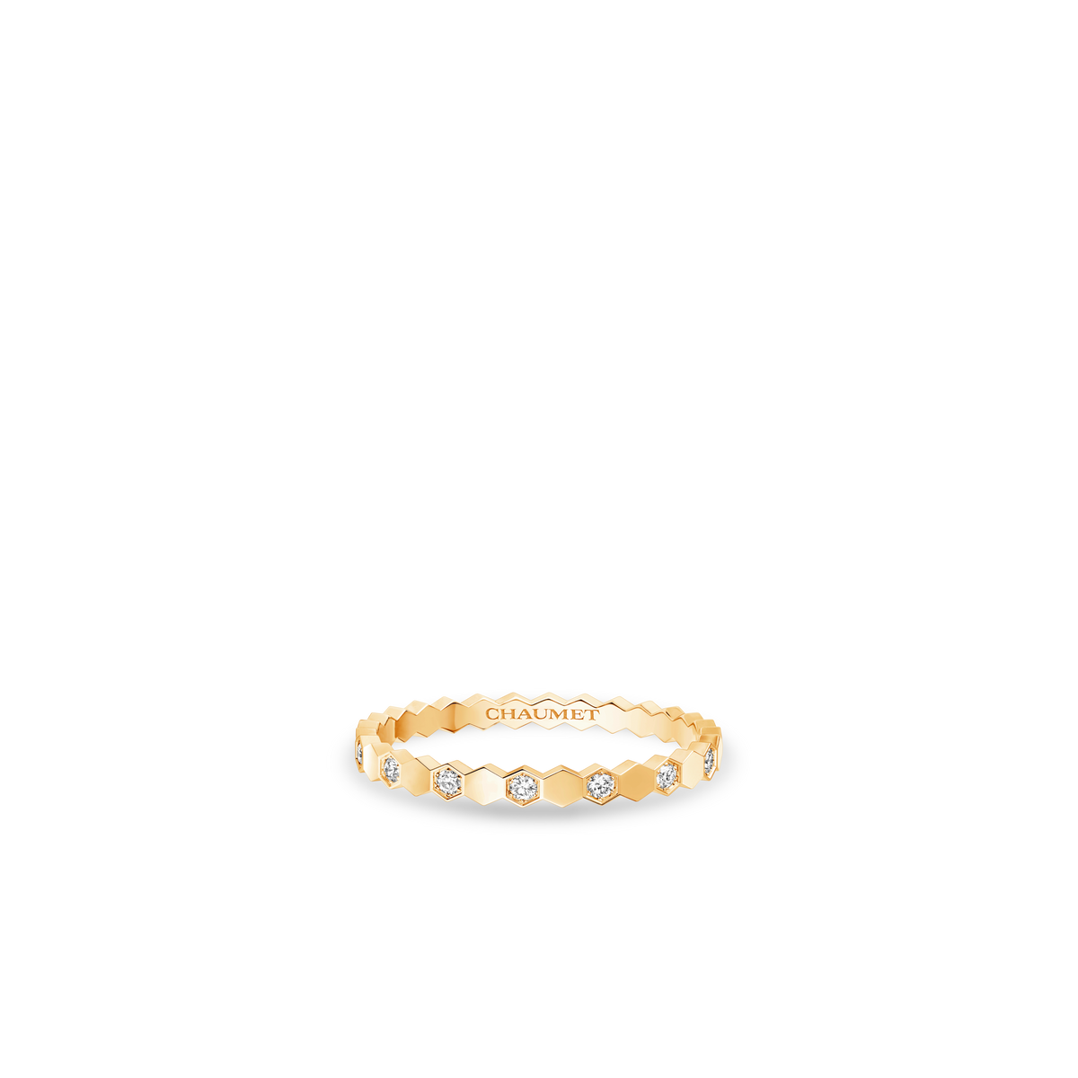 CHAUMET - Bee de Chaumet蜂格 - 戒指 - 黄金戒指2.5毫米，钻石 - 081932