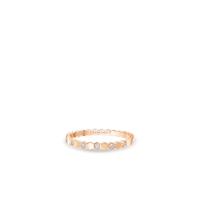 CHAUMET - بي دو شوميه - خاتم - خاتم من الذهب الوردي 2.5 مم، ألماس - 081933