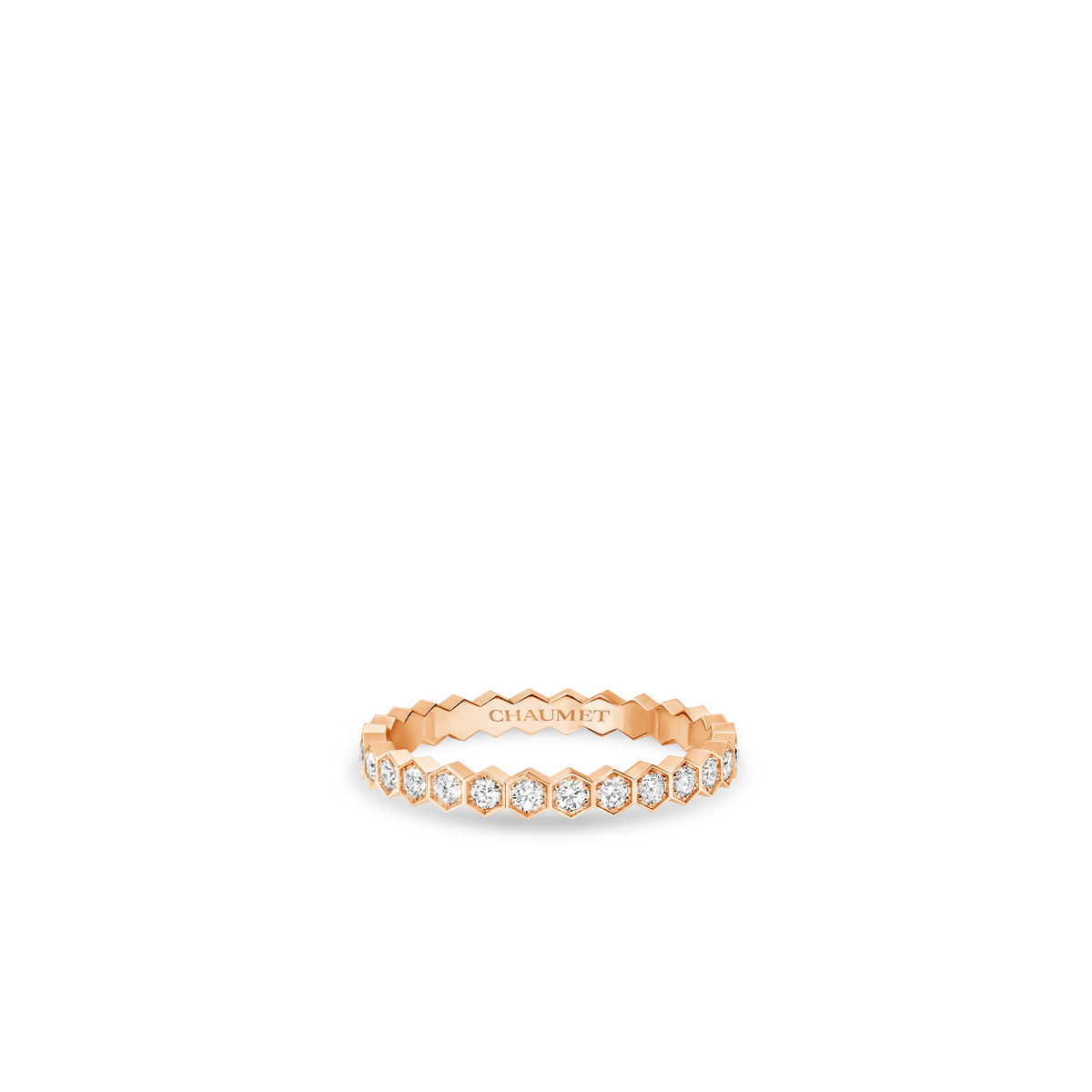 CHAUMET - Bee de Chaumet蜂格 - 戒指 - 玫瑰金戒指2.5毫米，钻石 - 081935