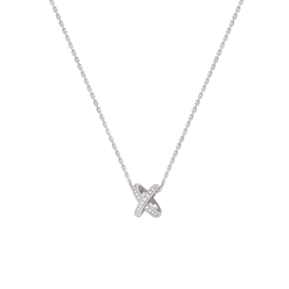 CHAUMET - Liens - 吊墜 - 18K白金項鏈，鑽石 - 082215