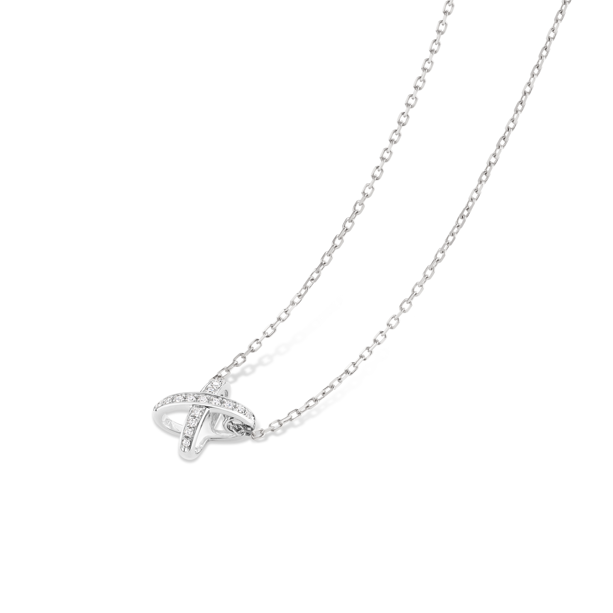 CHAUMET - Liens - 吊墜 - 18K白金項鏈，鑽石 - 082215