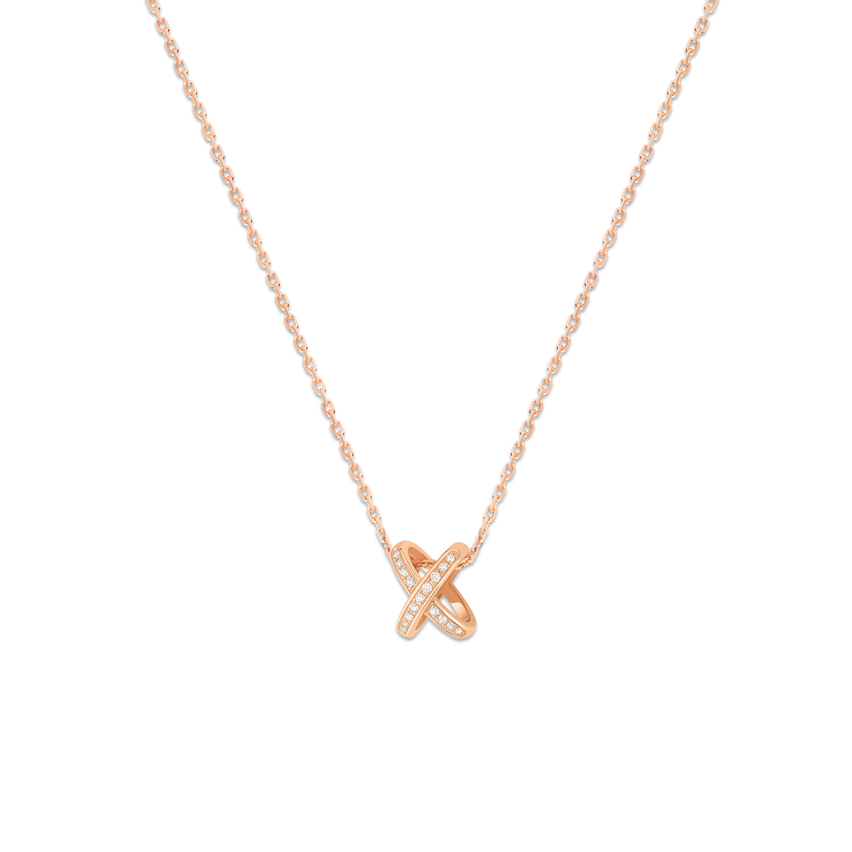 CHAUMET - Liens缘系·一生 - 项链 - 玫瑰金吊坠，钻石 - 082216