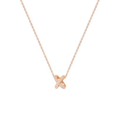 CHAUMET - Liens缘系·一生 - 项链 - 玫瑰金吊坠，钻石 - 082216