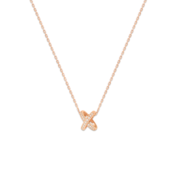 CHAUMET - Liens缘系·一生 - 项链 - 玫瑰金吊坠，钻石