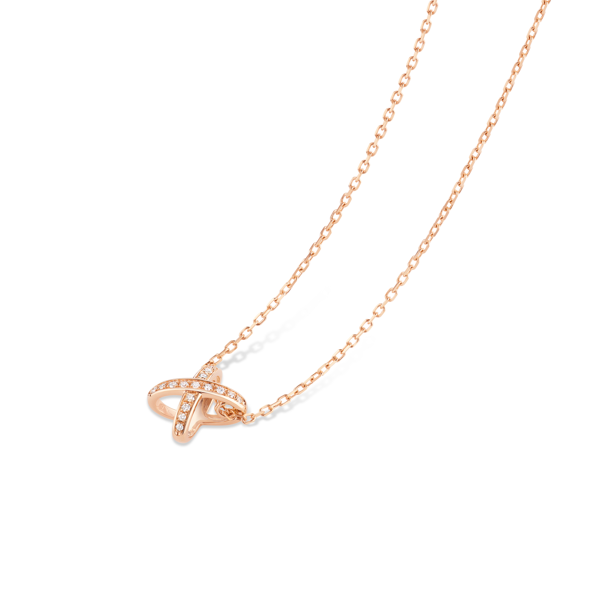 CHAUMET - Liens缘系·一生 - 项链 - 玫瑰金吊坠，钻石 - 082216