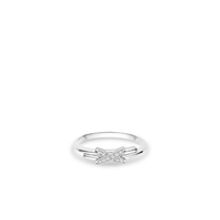 White gold ring 1.5mm, diamonds