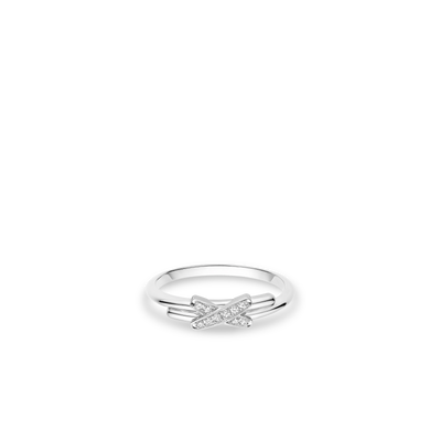 CHAUMET - LIENS - RING - White gold ring 1.5mm, diamonds - 082217