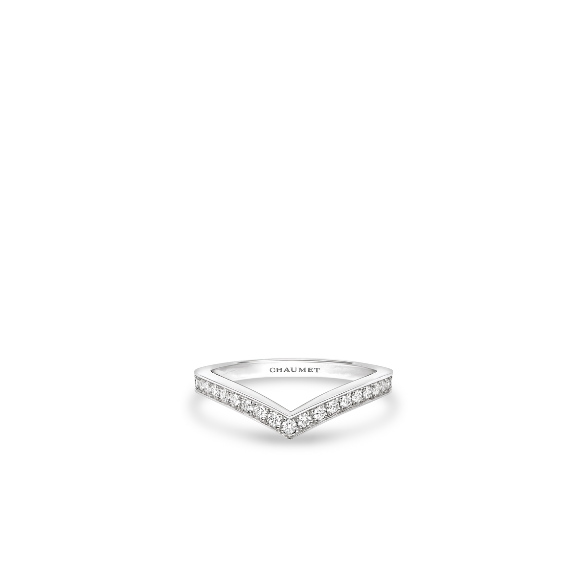 CHAUMET - Joséphine约瑟芬 - 戒指 - 铂金婚戒2.3毫米，钻石 - 082554