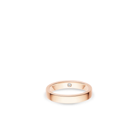 Rose gold wedding band 3.5mm, diamond