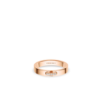 Bague en or rose 3mm, diamants