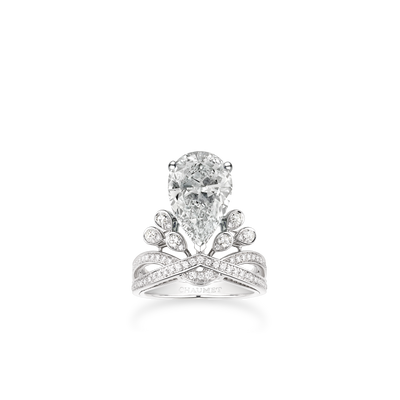 CHAUMET - JOSEPHINE - RING - Platinum solitaire ring, 5-carat diamond, diamonds - 082611