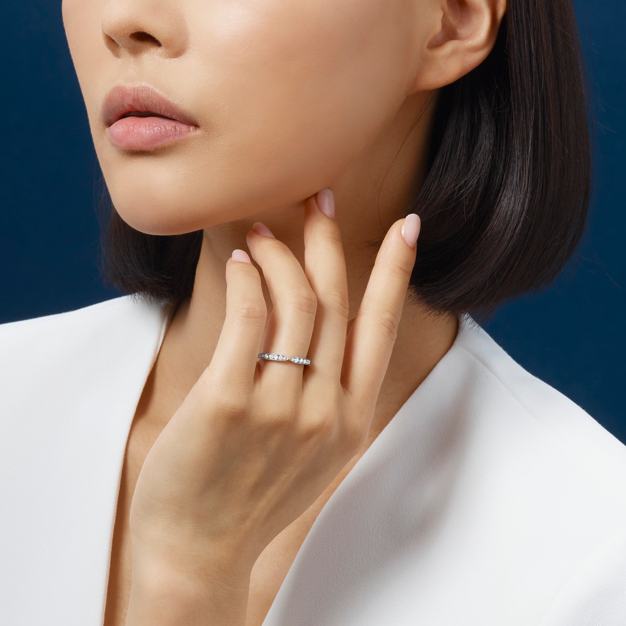 リング、プラチナ、2.5mm、ダイヤモンド ジョゼフィーヌ プラチナ