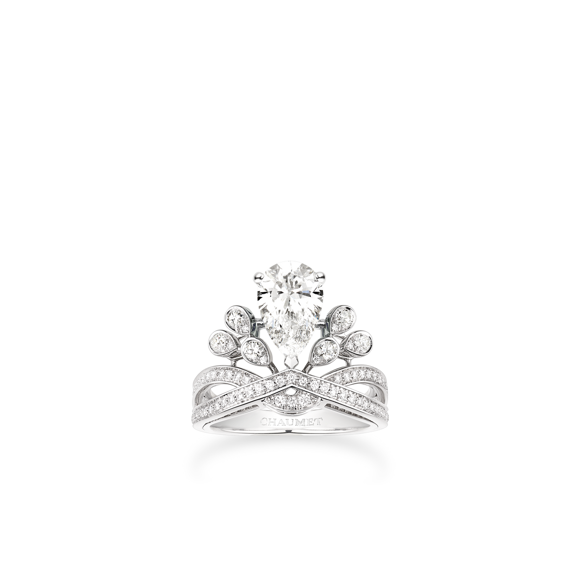 CHAUMET - JOSEPHINE - RING - Platinum solitaire ring, 2-carat diamond, diamonds - 082694