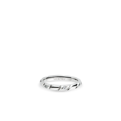 CHAUMET - TORSADE DE CHAUMET - RING - Platinum ring 2.5mm, diamond - 082721