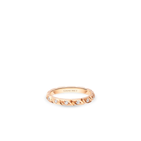 Bague en or rose 2.5mm, diamants