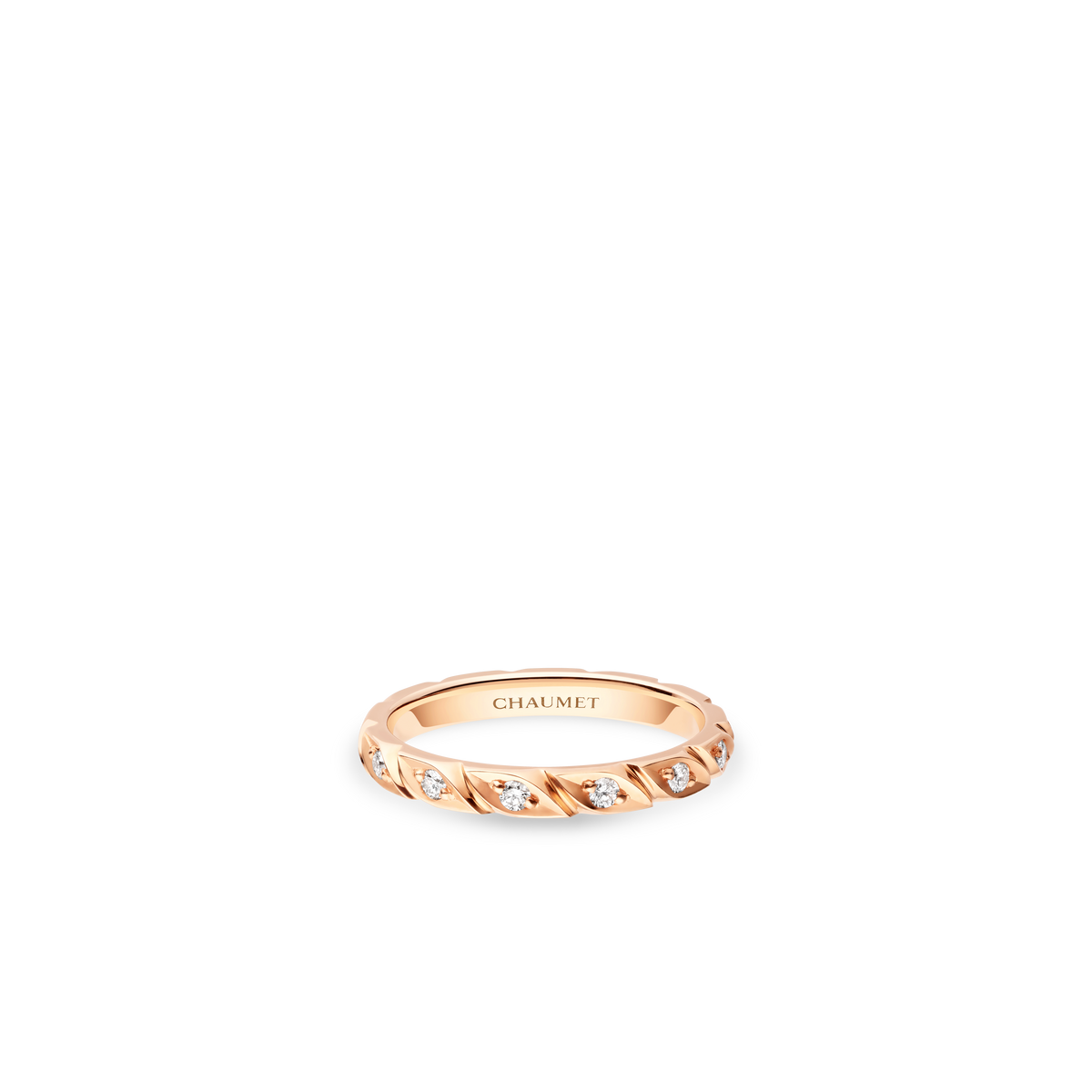 CHAUMET - Torsade de Chaumet旋爱 - 戒指 - 玫瑰金戒指2.5毫米，钻石 - 082726