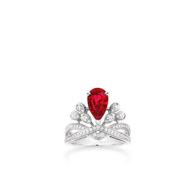 CHAUMET - Joséphine约瑟芬 - 戒指 - 铂金钻戒，2克拉红宝石，钻石 - 082744