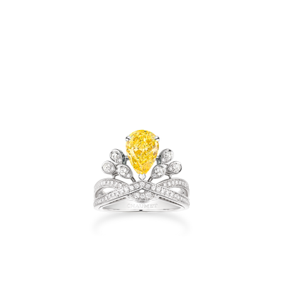 CHAUMET - Joséphine约瑟芬 - 戒指 - 铂金钻戒，2克拉黄钻，钻石 - 082745