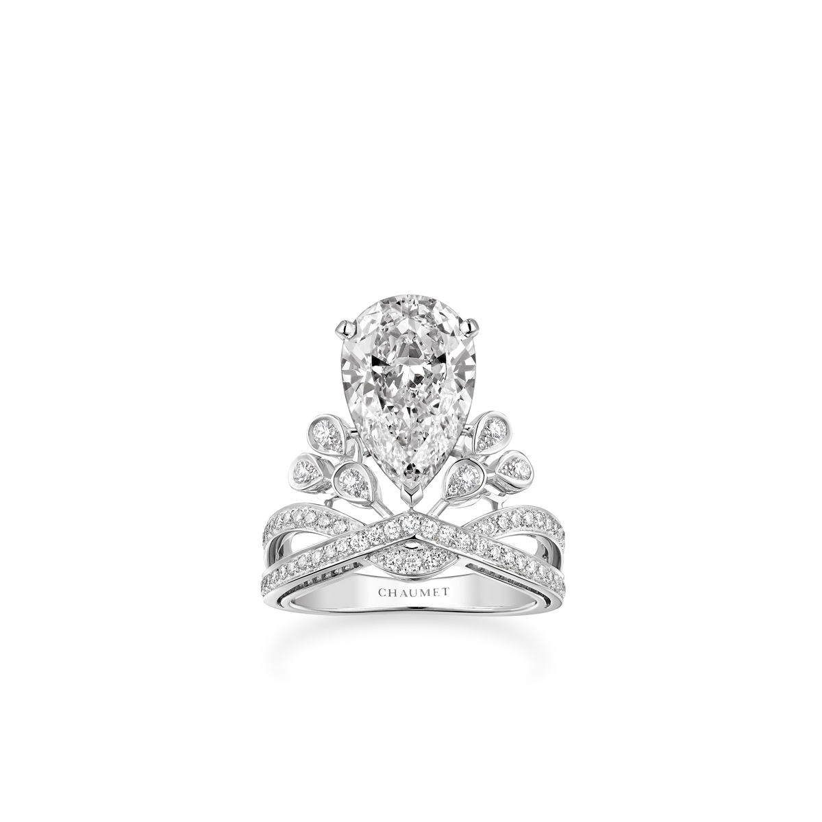 CHAUMET - JOSEPHINE - RING - Platinum solitaire ring, 3-carat diamond, diamonds - 082873