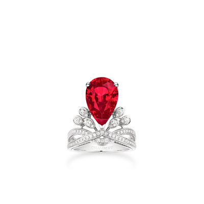 CHAUMET - جوزفين - خاتم - خاتم سوليتير بلاتينيوم، حجر ياقوت أحمر 5 قيراط، ألماس - 082920