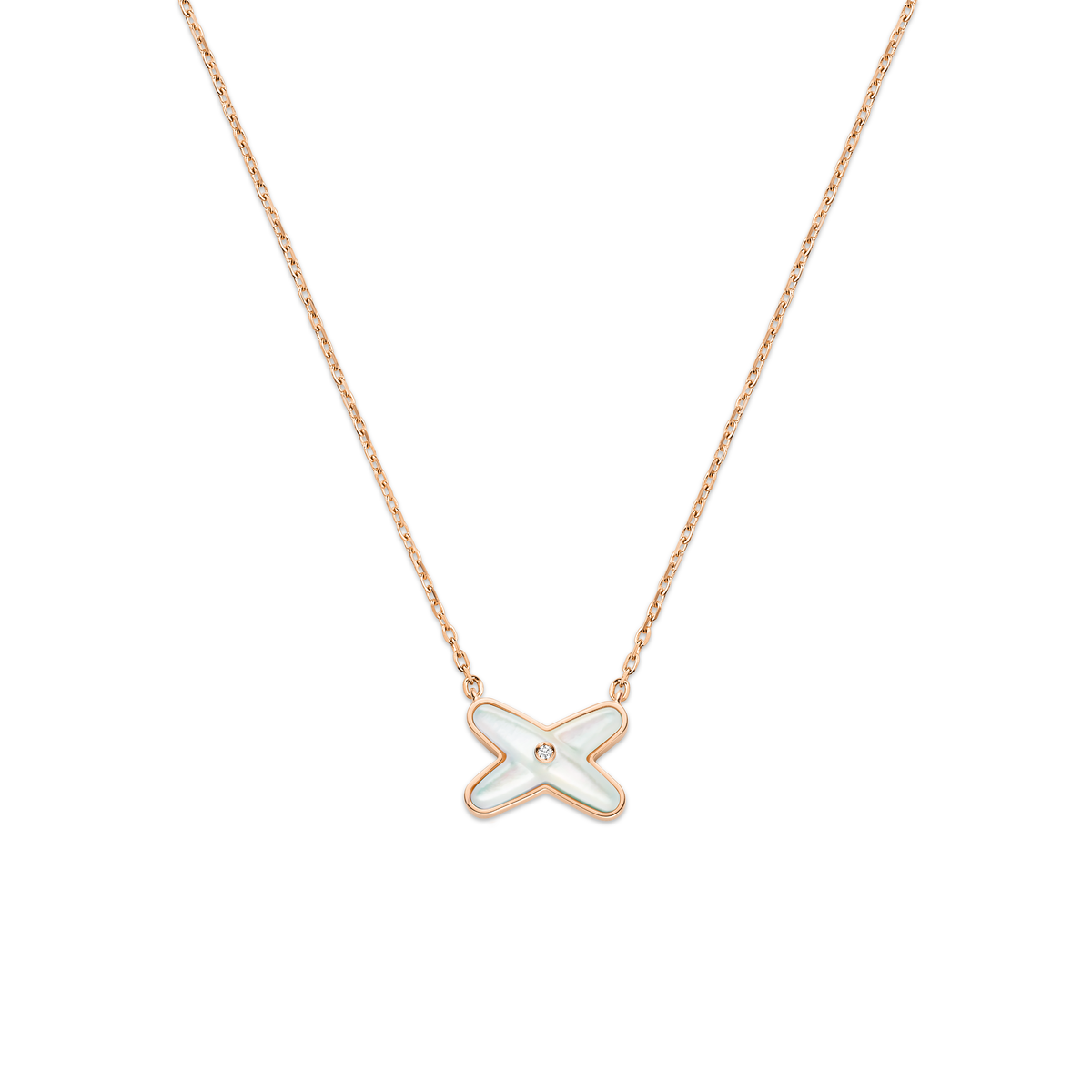 CHAUMET - Liens缘系·一生 - 项链 - 玫瑰金吊坠，珍珠母贝和钻石 - 082930