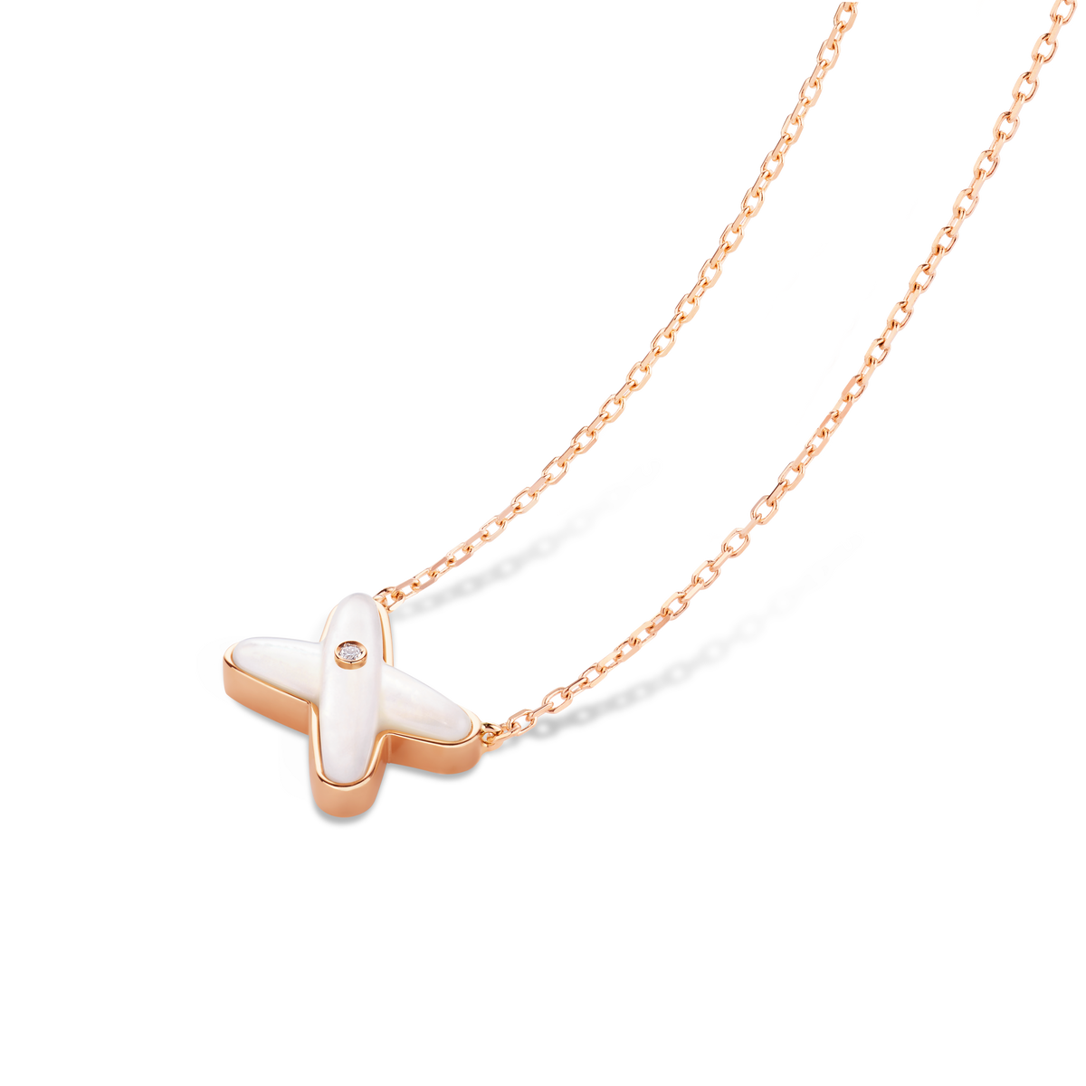 CHAUMET - LIENS - PENDENTIF - Pendentif en or rose, nacre et diamant - 082930