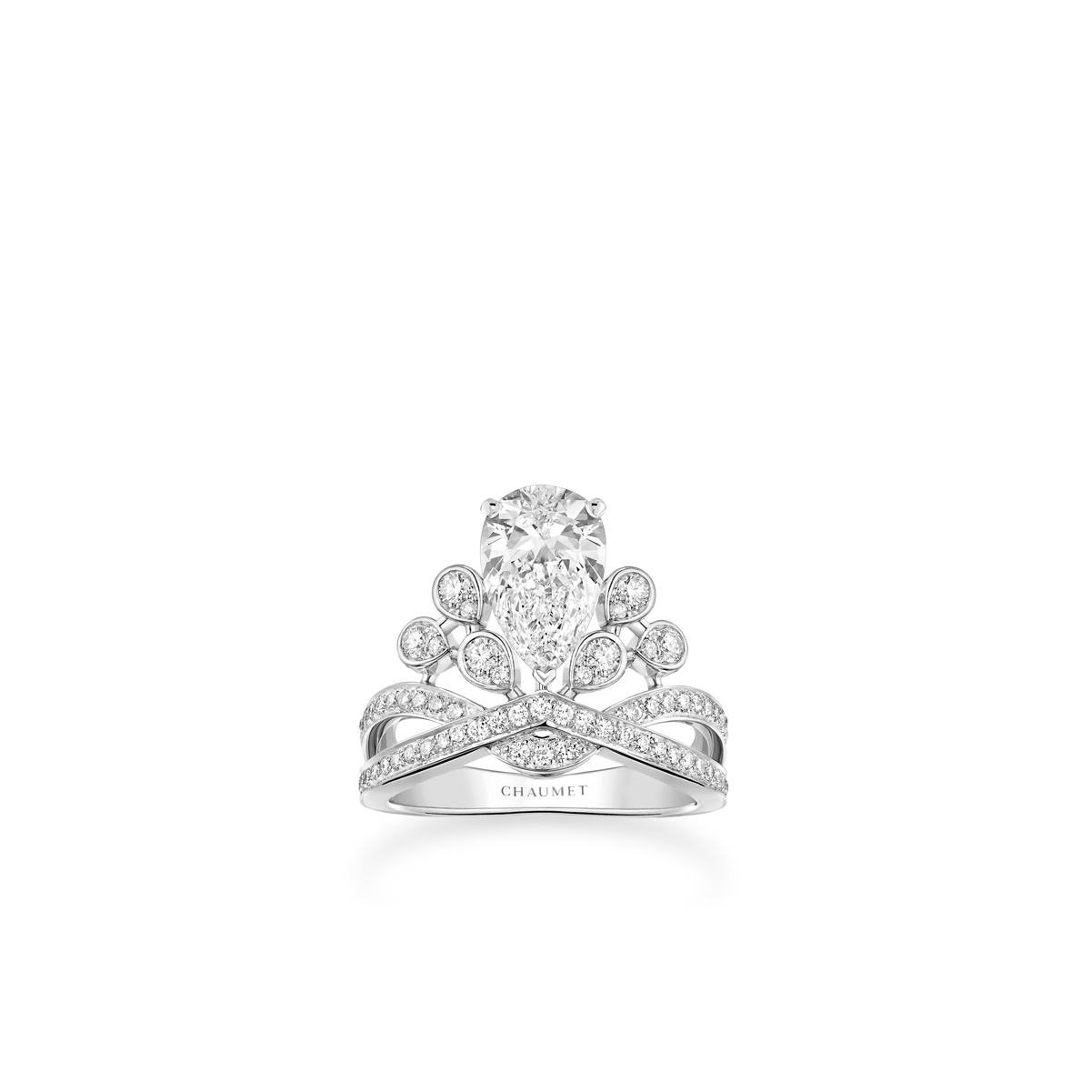CHAUMET - JOSÉPHINE - RING - Platinum solitaire, 1.50 carat diamond, diamonds - 082978
