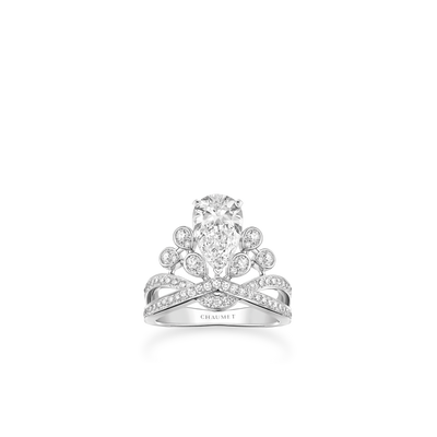 CHAUMET - JOSÉPHINE - RING - Platinum solitaire, 1.50 carat diamond, diamonds - 082978