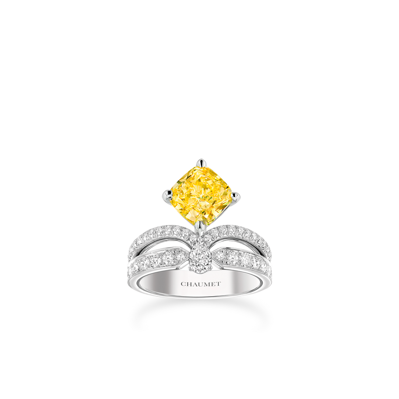 CHAUMET - Joséphine - 戒指 - 鉑金單鑽戒指，2克拉黃鑽，鑽石 - 083058