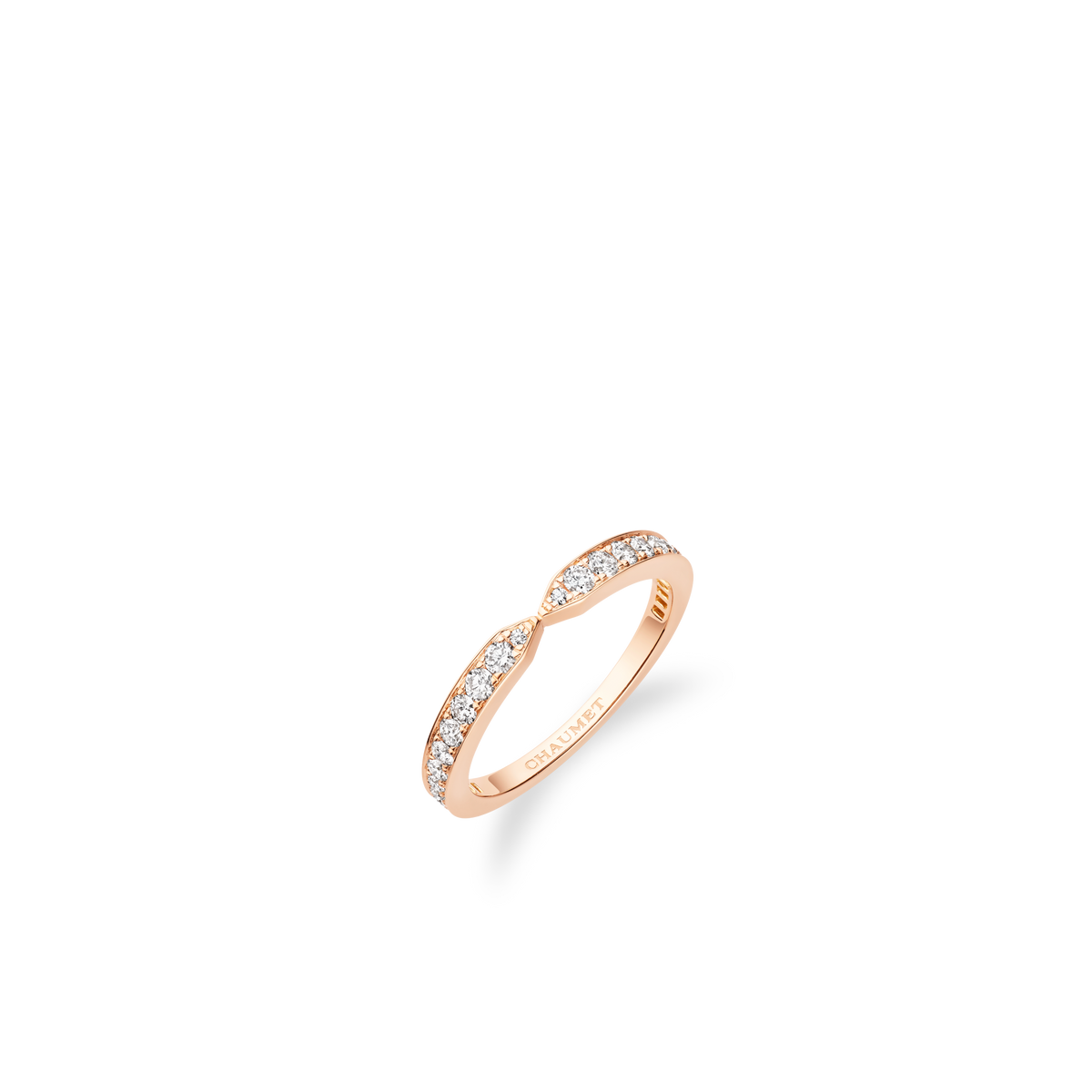 CHAUMET - JOSÉPHINE - RING - Rose gold ring 2.5mm, diamonds - 083145