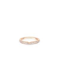 Bague en or rose 2.5mm, diamants