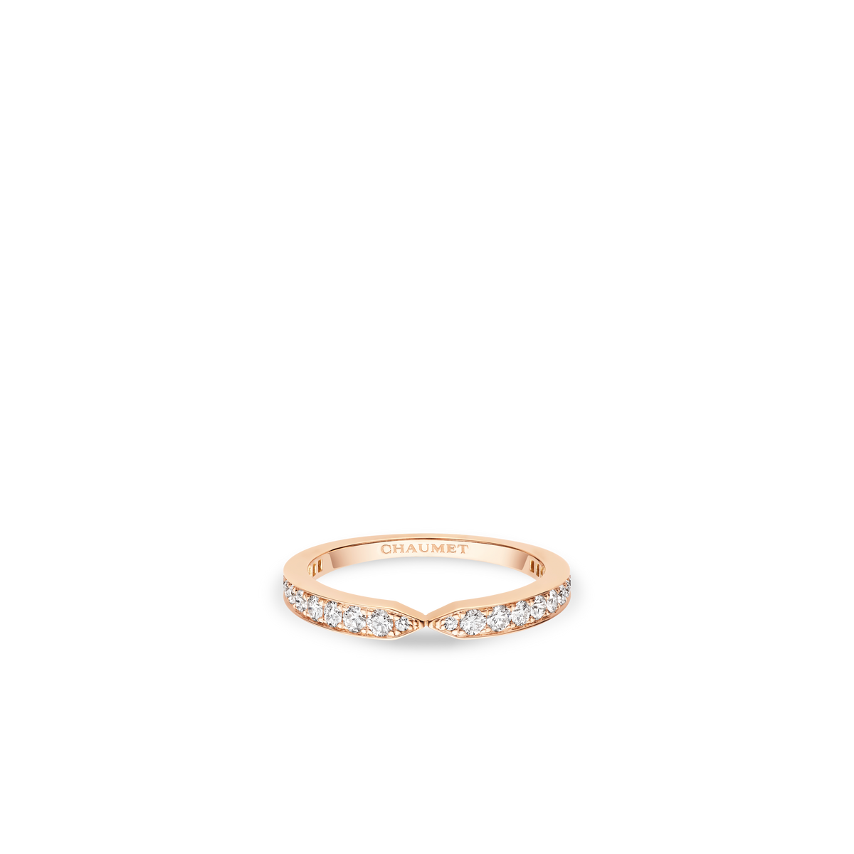 CHAUMET - JOSÉPHINE - RING - Rose gold ring 2.5mm, diamonds - 083145
