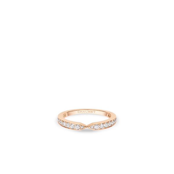 CHAUMET - JOSEPHINE - RING - Rose gold ring, 2.5 mm, diamonds