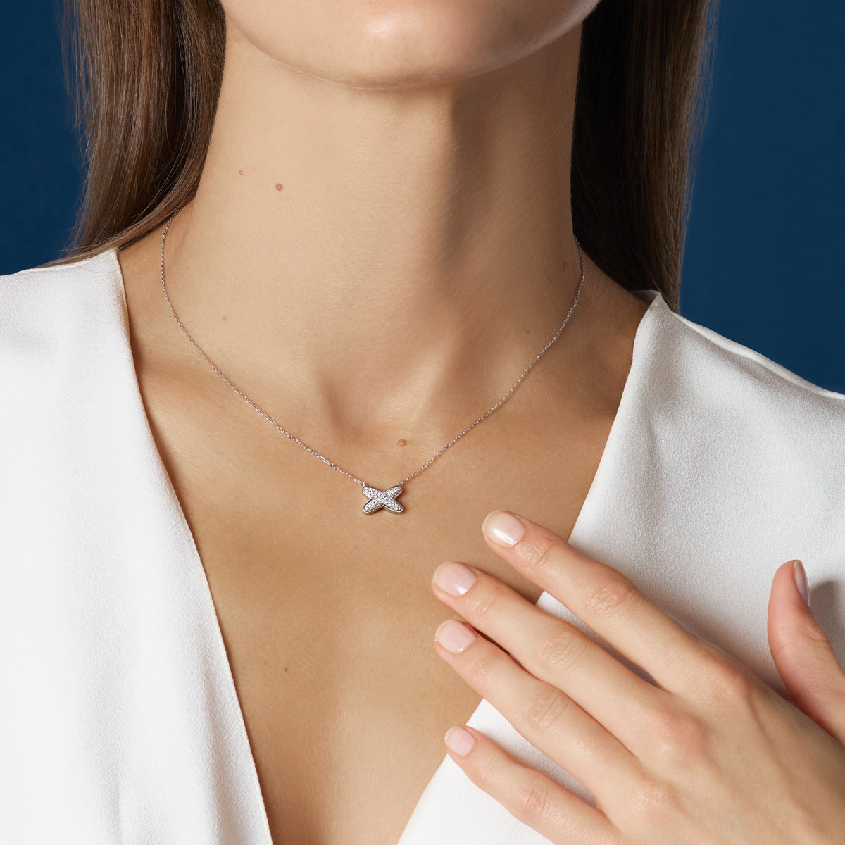CHAUMET - Liens缘系·一生 - 项链 - 白金吊坠，钻石 - 083219